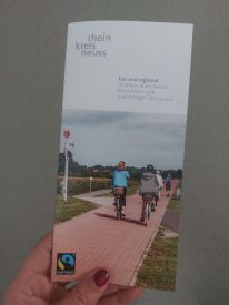 Flyer mit dem Schriftzug "Faire Radtour"